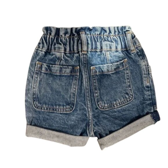 Gap Toddler Girls Medium Wash Denim Jean Shorts Size 3 "Just Like Mom" High Wais - Picture 4 of 5